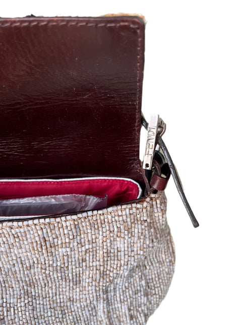 Sold Fendi Baguette Shoulder bag with Cream Beads
