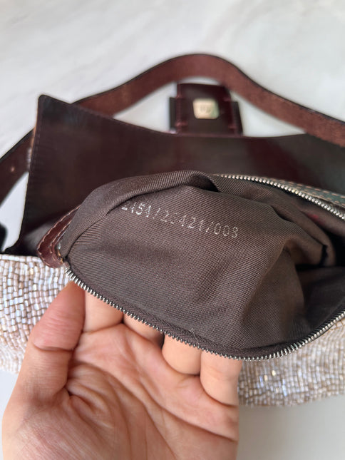 Sold Fendi Baguette Shoulder bag with Cream Beads