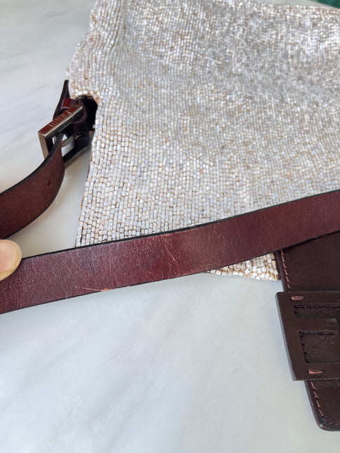 Sold Fendi Baguette Shoulder bag with Cream Beads