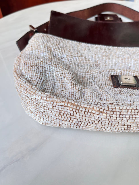Sold Fendi Baguette Shoulder bag with Cream Beads