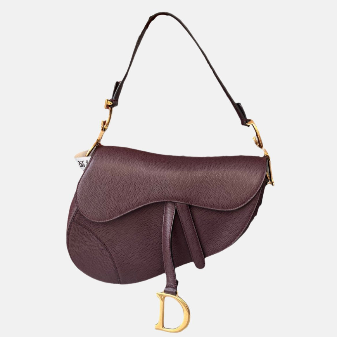 Sold Dior Saddle Burgundy Medium Grained Leather Handbag-Luxbags