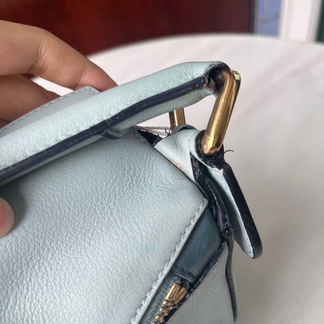 Loewe Puzzle Small Multi tone Blue Leather Crossbody Bag