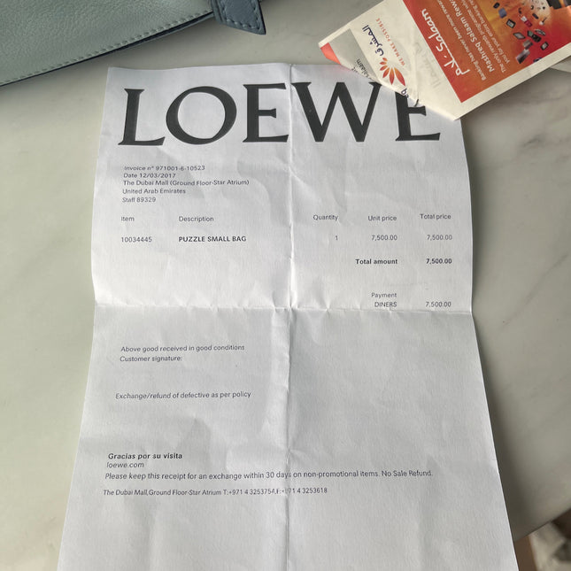 Loewe Puzzle Small Multi tone Blue Leather Crossbody Bag