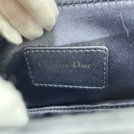 Sold Dior Saddle Mini Silk Greyish Blue with crystals