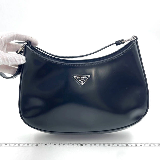 Sold Prada Cleo Black leather shoulder bag