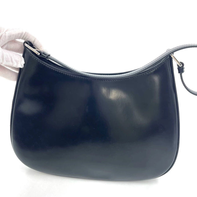 Sold Prada Cleo Black leather shoulder bag