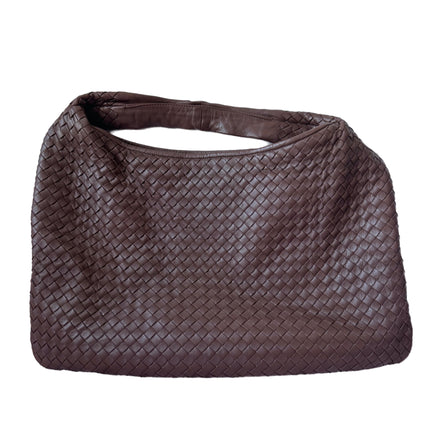 Bottega Veneta Veneta Hobo Intrecciato Purple Brown 45cm Lambskin Leather