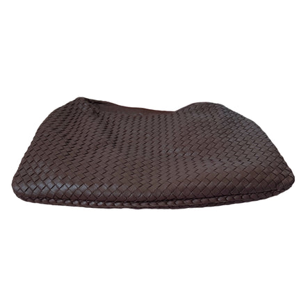 Bottega Veneta Veneta Hobo Intrecciato Purple Brown 45cm Lambskin Leather