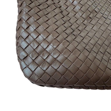 Bottega Veneta Veneta Hobo Intrecciato Purple Brown 45cm Lambskin Leather