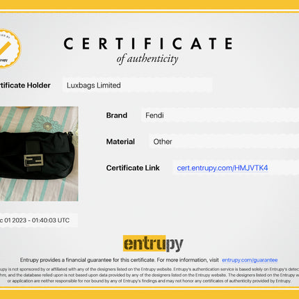 FENDI Baguette Black Cloth