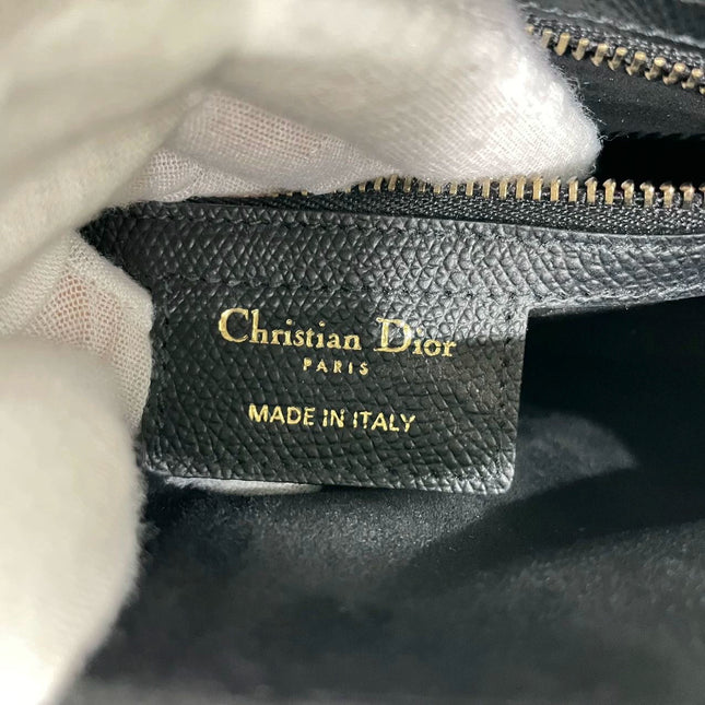 Sold Dior Saddle Black Medium Grained Leather Handbag with Gold Hardware