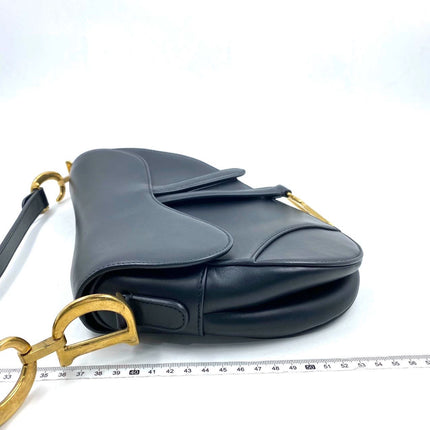 Sold Dior Saddle Medium leather Black Smooth Leather