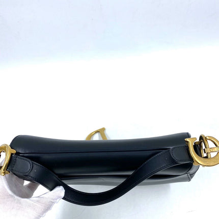 Sold Dior Saddle Medium leather Black Smooth Leather