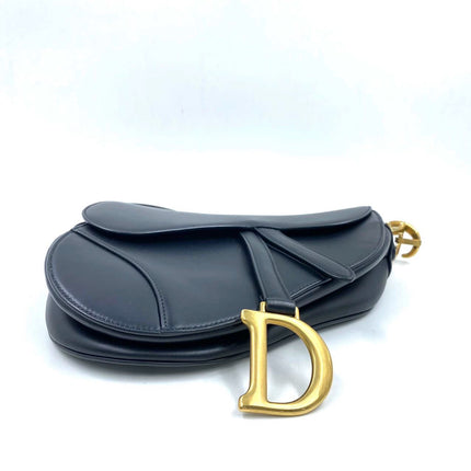 Sold Dior Saddle Medium leather Black Smooth Leather
