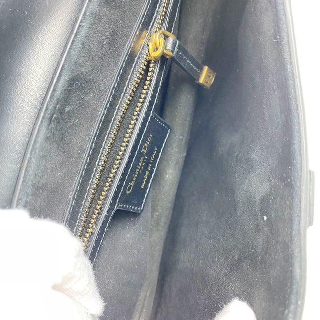 Sold Dior Saddle Medium leather Black Smooth Leather