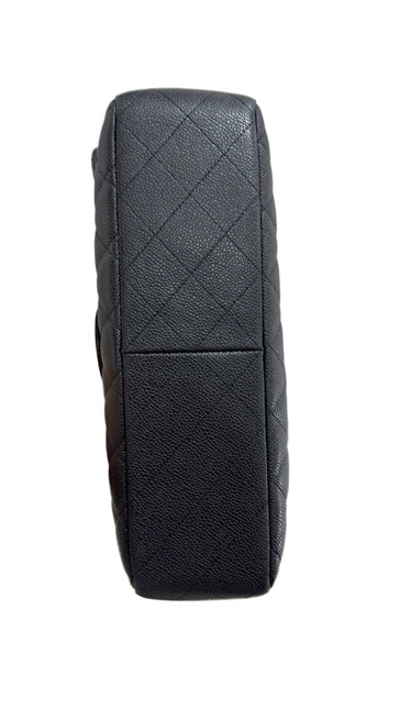Sold Chanel Classic Flap 2009 Jumbo Black Caviar Leather Single Flap with Gold Hardware