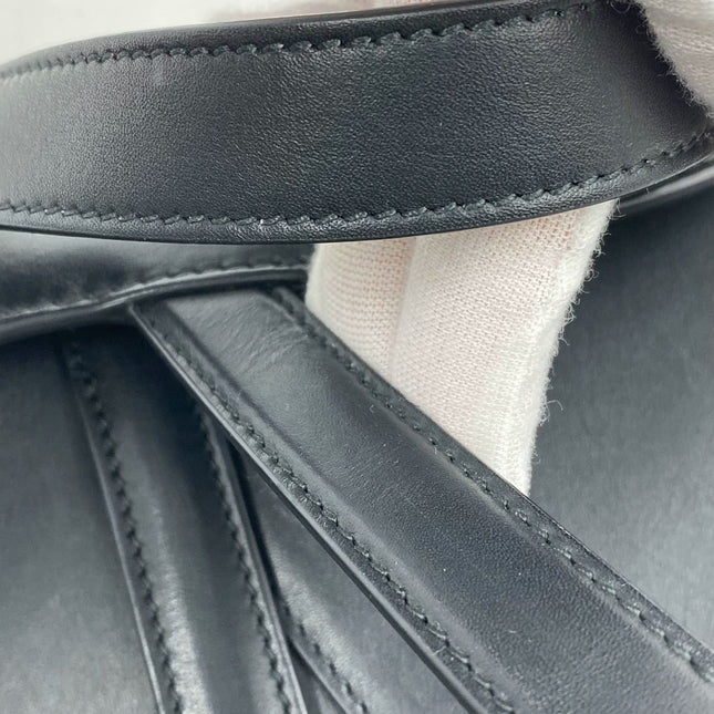 Sold Dior Saddle Medium leather Black Smooth Leather