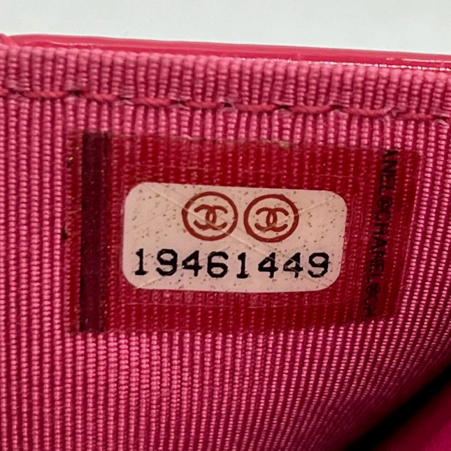 Sold Chanel Classic WOC Wallet on Chain Fuchsia Patent Leather
