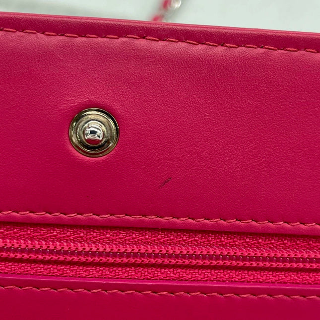 Sold Chanel Classic WOC Wallet on Chain Fuchsia Patent Leather