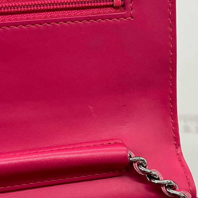 Sold Chanel Classic WOC Wallet on Chain Fuchsia Patent Leather