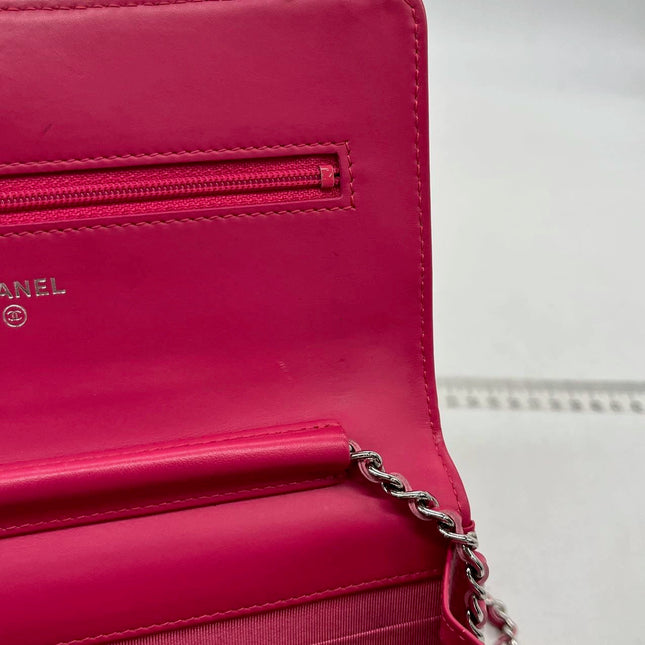 Sold Chanel Classic WOC Wallet on Chain Fuchsia Patent Leather