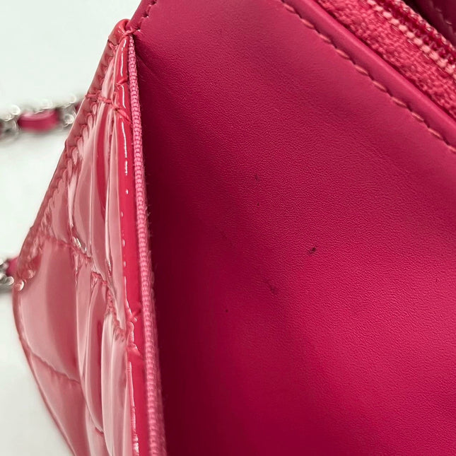 Sold Chanel Classic WOC Wallet on Chain Fuchsia Patent Leather