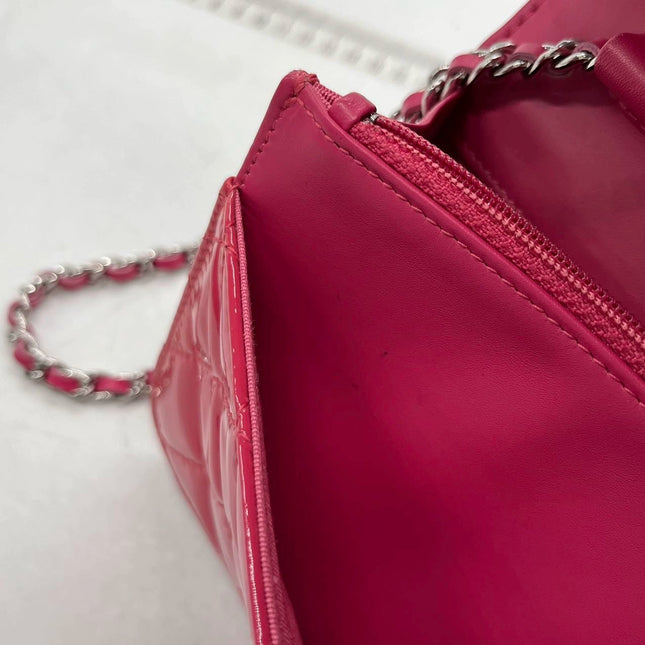 Sold Chanel Classic WOC Wallet on Chain Fuchsia Patent Leather