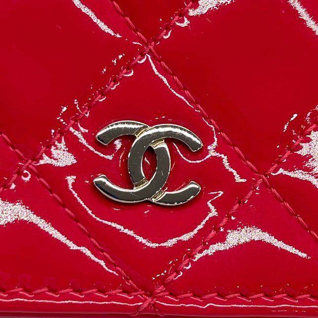 Sold Chanel Classic WOC Wallet on Chain Fuchsia Patent Leather