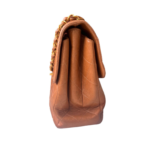 Sold Chanel Double Sided Classic Flap Caramel Leather Handbag