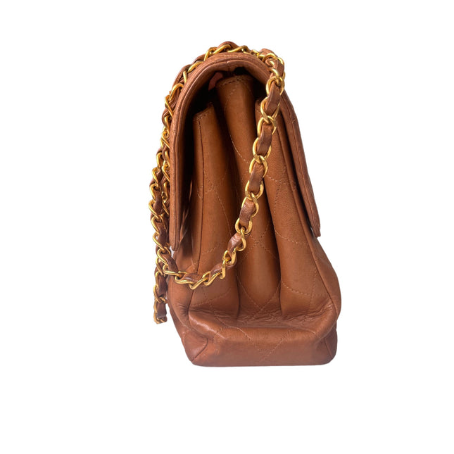 Sold Chanel Double Sided Classic Flap Caramel Leather Handbag