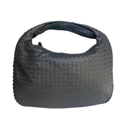 Sold Bottega Veneta Intrecciato Hobo Bag Medium Charcoal Black Lambskin leather