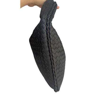 Sold Bottega Veneta Intrecciato Hobo Bag Medium Charcoal Black Lambskin leather