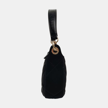 Chanel Wallet on Chain Classique rabat en cuir grainé noir, finition argentée