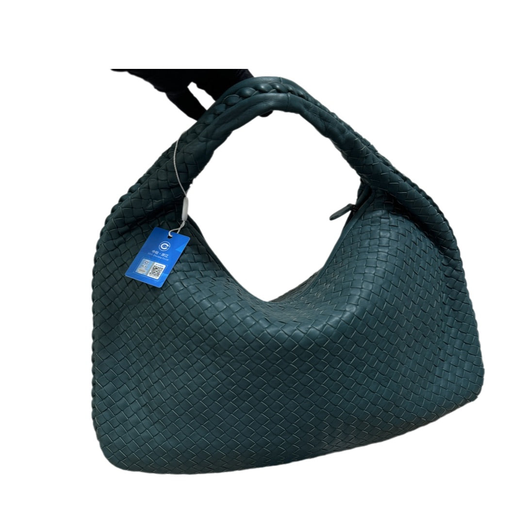 Sold Bottega Veneta Hobo Bag Medium Lambskin leather Teal 45cm