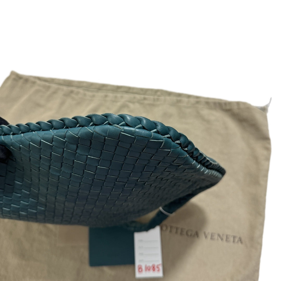 Sold Bottega Veneta Hobo Bag Medium Lambskin leather Teal 45cm