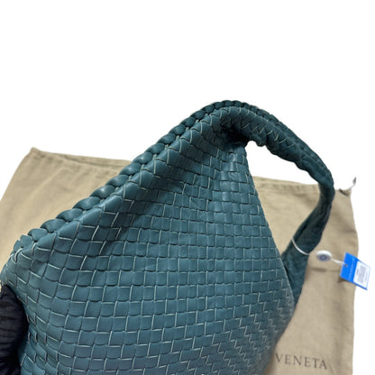 Sold Bottega Veneta Hobo Bag Medium Lambskin leather Teal 45cm