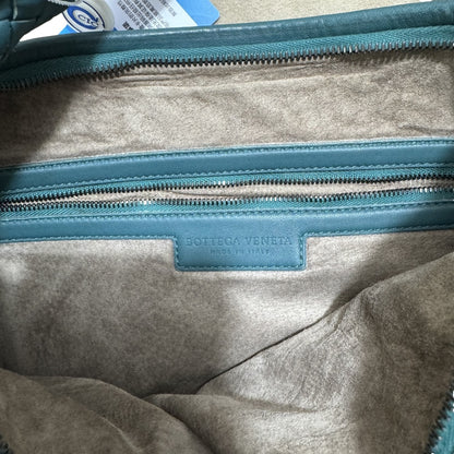 Sold Bottega Veneta Hobo Bag Medium Lambskin leather Teal 45cm