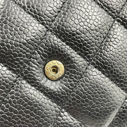 Sold Chanel Wallet on Chain WOC Black Caviar Leather with Gold hardware