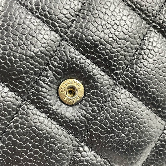 Sold Chanel Wallet on Chain WOC Black Caviar Leather with Gold hardware