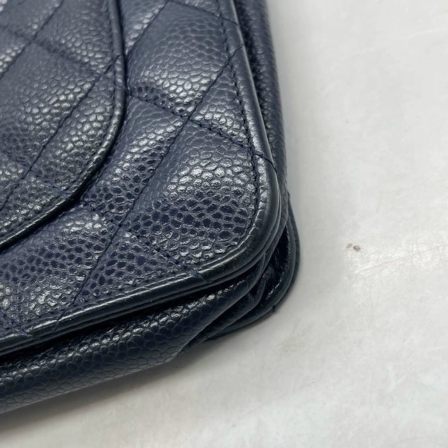 Sold Chanel Wallet on Chain WOC Navy Caviar Leather with Silver hardware