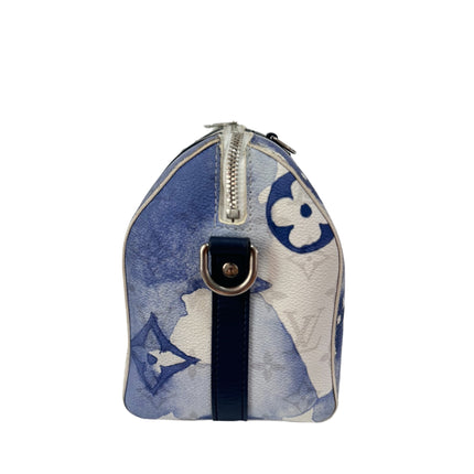 Louis Vuitton Keepall XS Blue Watercolor Leather and PU Crossbody Bag