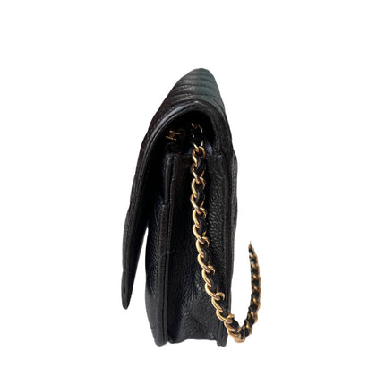 Sold Chanel Wallet on Chain WOC Black Caviar Leather with Gold hardware