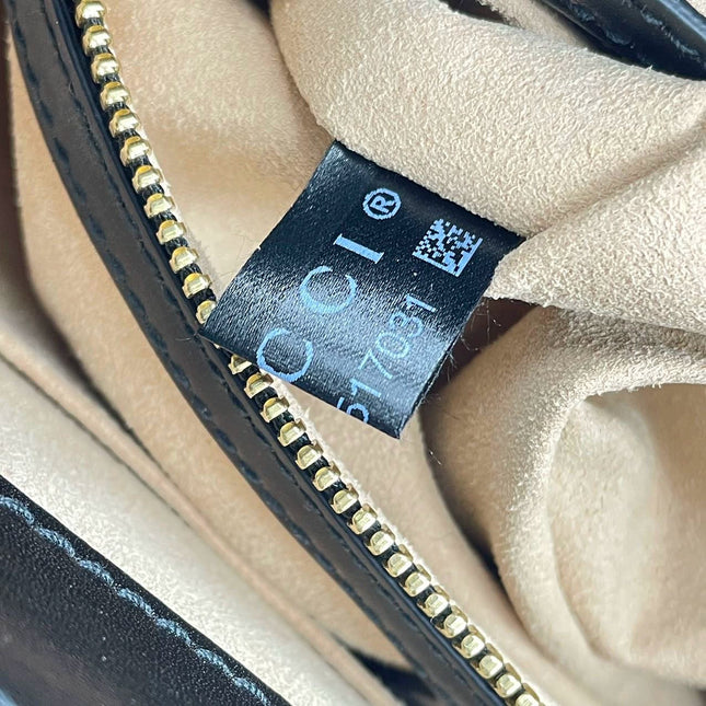 Sold Gucci Jackie 1961 Black Leather Bag with Adjustable Strap