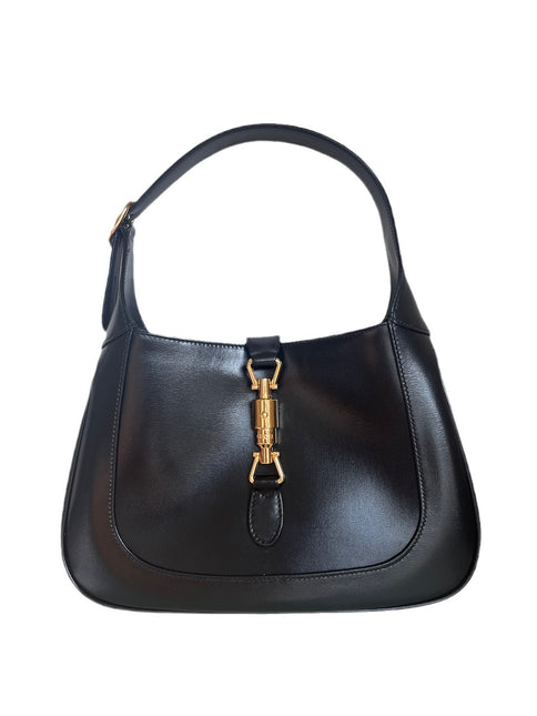Sold Gucci Jackie 1961 Black Leather Bag with Adjustable Strap-Luxbags