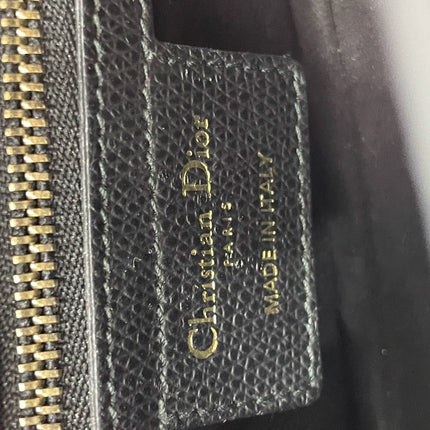 Sold Dior Saddle Black Medium Grained Leather Handbag with Gold Hardware