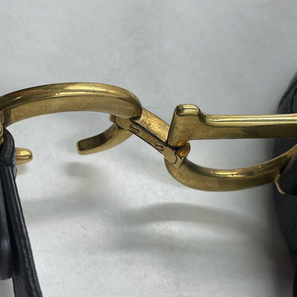 Sold Dior Saddle Black Medium Grained Leather Handbag with Gold Hardware