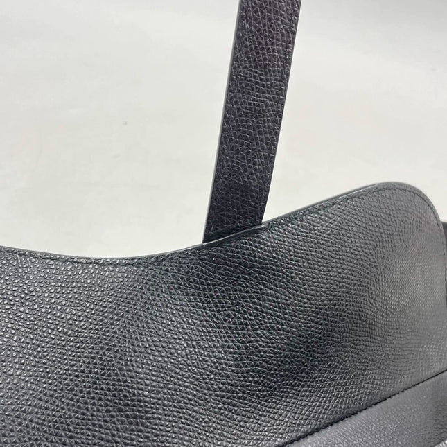 Sold Dior Saddle Black Medium Grained Leather Handbag with Gold Hardware