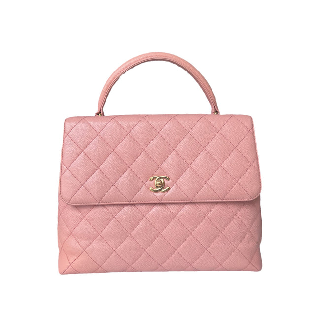 chanel kelly vintage top handle pink caviar