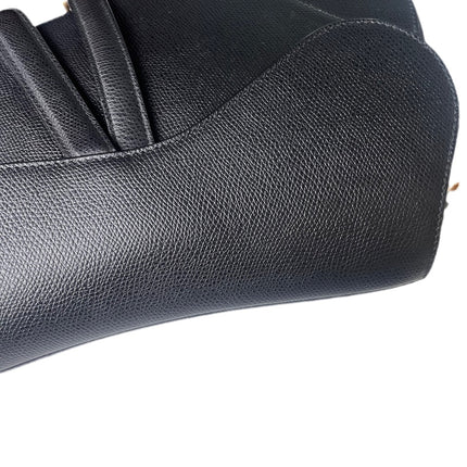 Sold Dior Saddle Black Medium Grained Leather Handbag with Gold Hardware