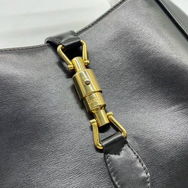 Sold Gucci Jackie 1961 Black Leather Bag with Adjustable Strap